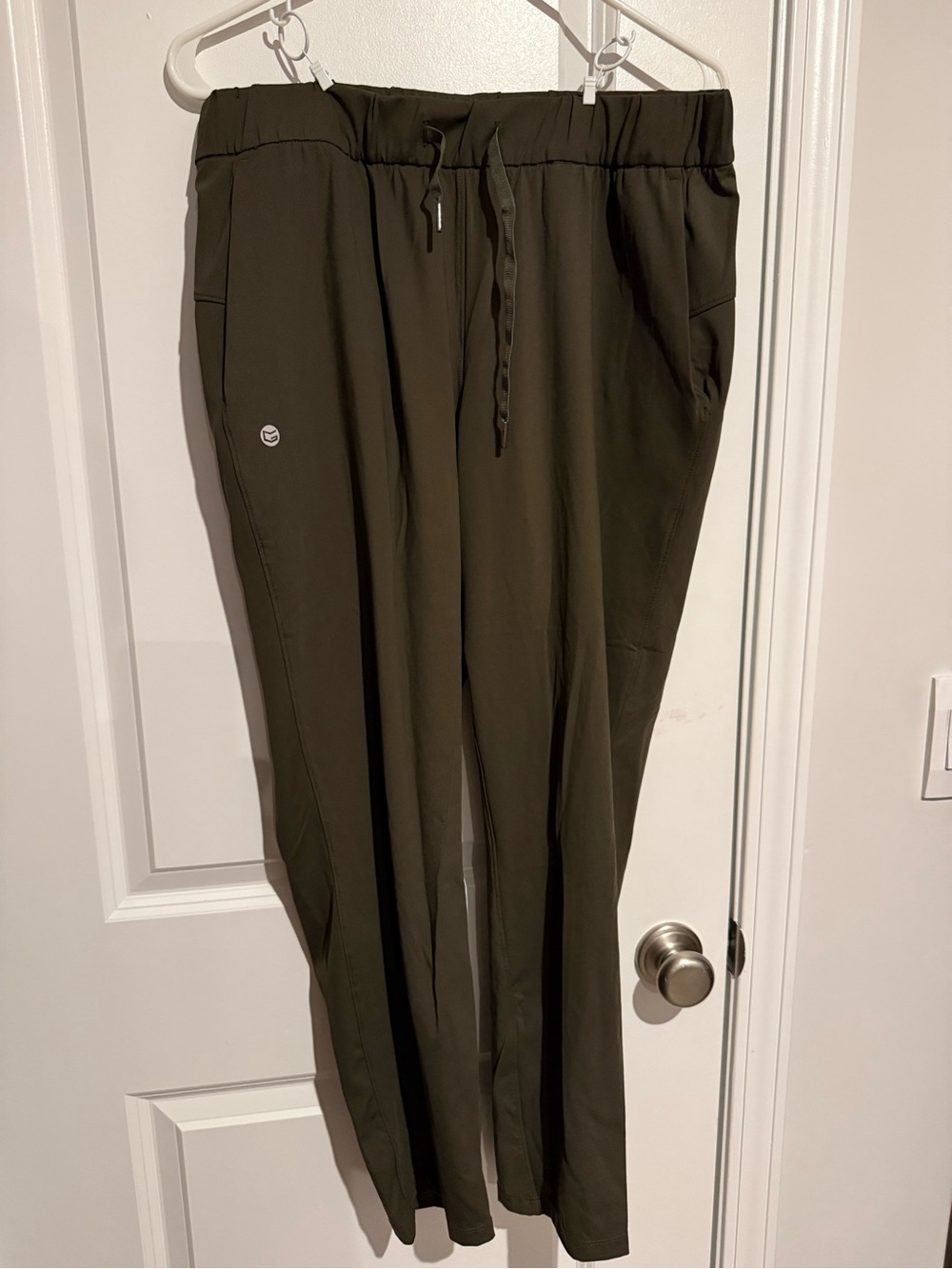 Alexander McQueen Olive Track Joggers with Drawstring